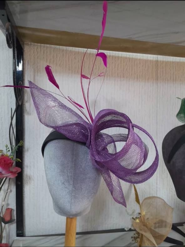 Lilac Sinamay Loops
