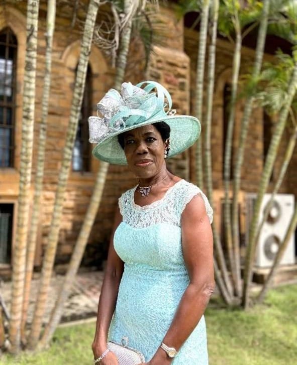 A Hats Code customer wearing her piece