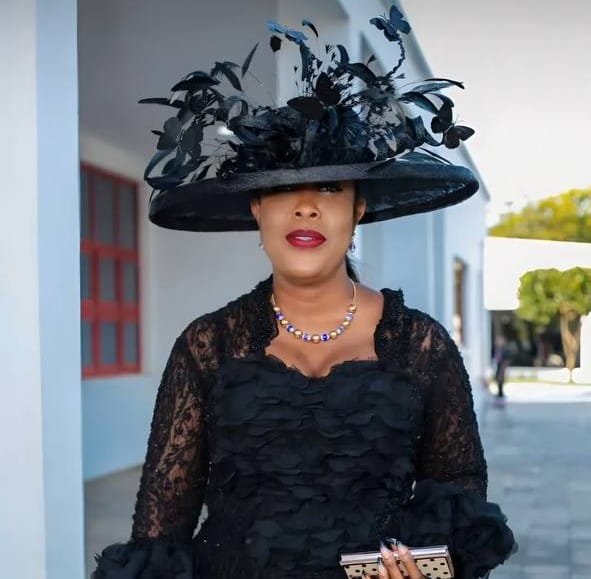 A Hats Code customer wearing her piece